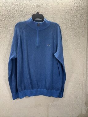 Vineyard Vines Men's Cornflower Blue Half-Zip Sweater